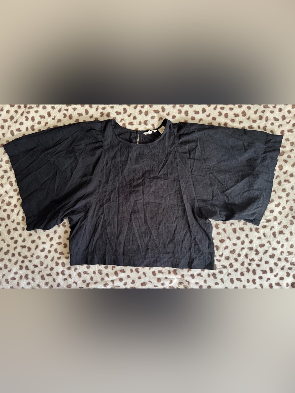 Levi's Black Boxy Short Sleeve Crop Top